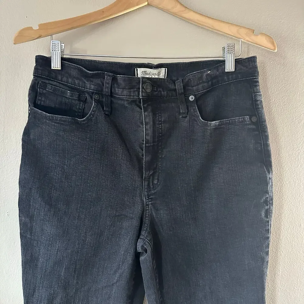Skinny Flare Jeans in Black Frost Wash Size 31
